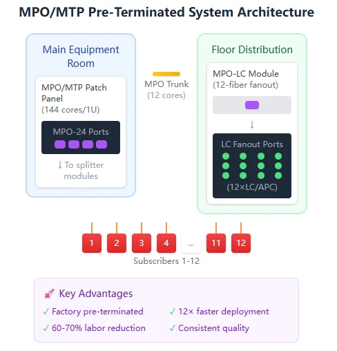 MPO/MTP Pre-Terminated System Architecture